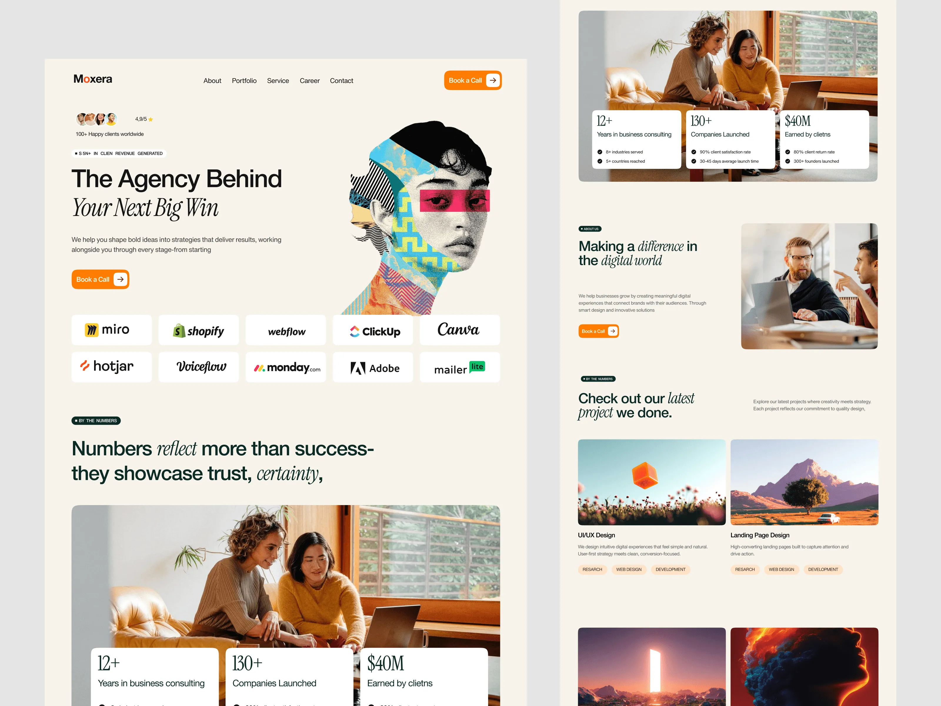 Creative agency website design