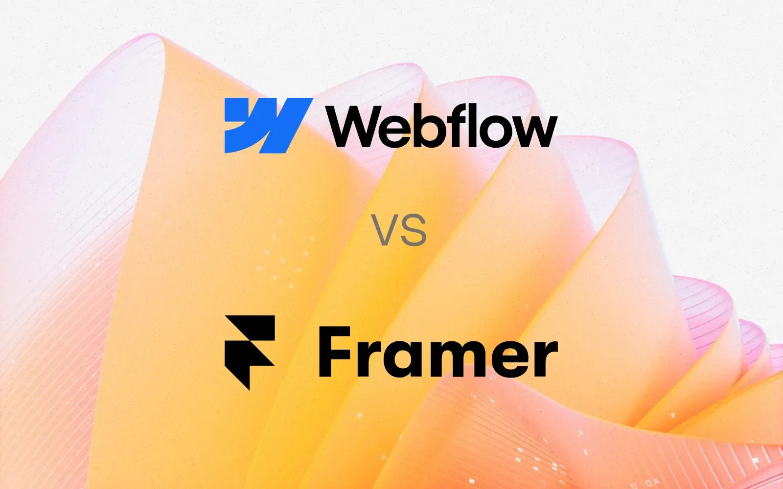 Framer vs Webflow for SaaS websites: Webflow and Framer logos compared side by side